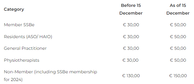 Registration Fees ID Spine 2024